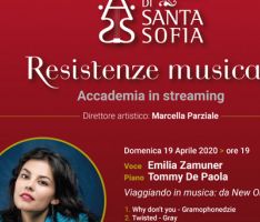 Resistenze Musicali, i concerti in streaming dell’Accademia di S. Sofia