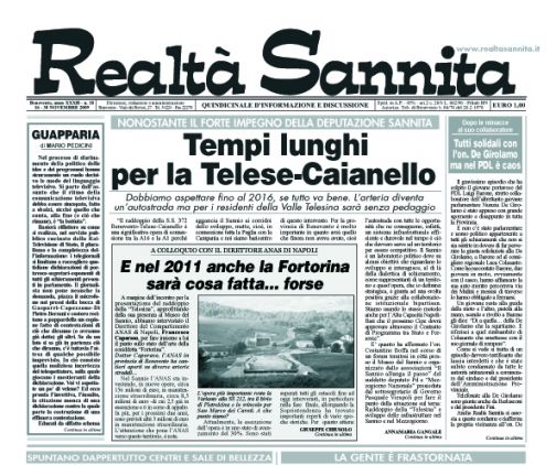 Realtà Sannita, è in edicola il nuovo numero del quindicinale