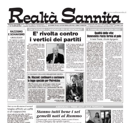 Realtà Sannita, in edicola il nuovo numero