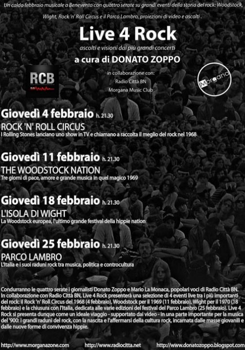 Al Morgana Music Club, quattro serate sulla storia del rock