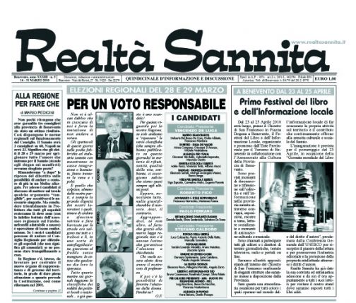 Realtà Sannita, è in edicola il nuovo numero