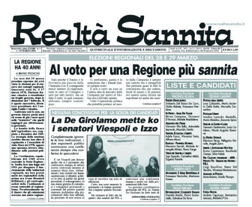 Realtà Sannita, in edicola il nuovo numero