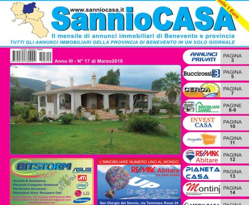 SannioCasa, in edicola il nuovo numero di annunci immobiliari