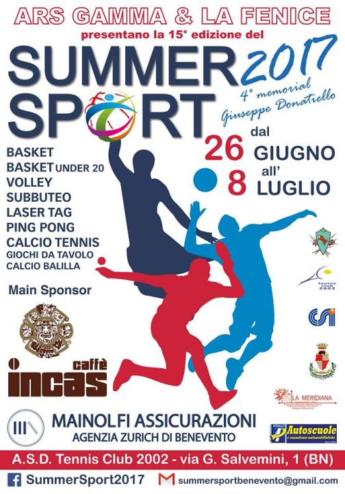 Tennis Club 2001, presentazione Summer Sport 2017