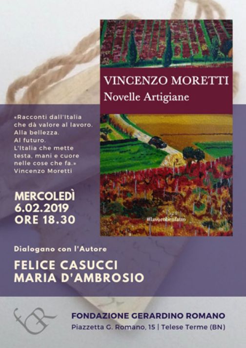 Telese Terme, domani le “Novelle artigiane” con Vincenzo Moretti