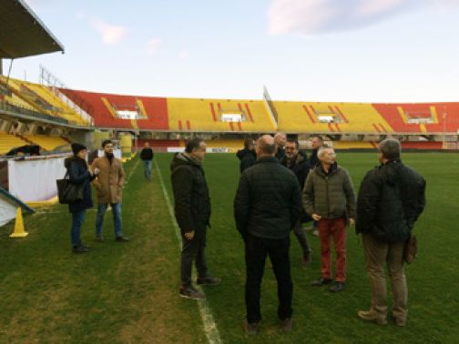 Sopralluogo di una delegazione della FISU allo stadio Ciro Vigorito